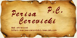 Periša Čerevicki vizit kartica